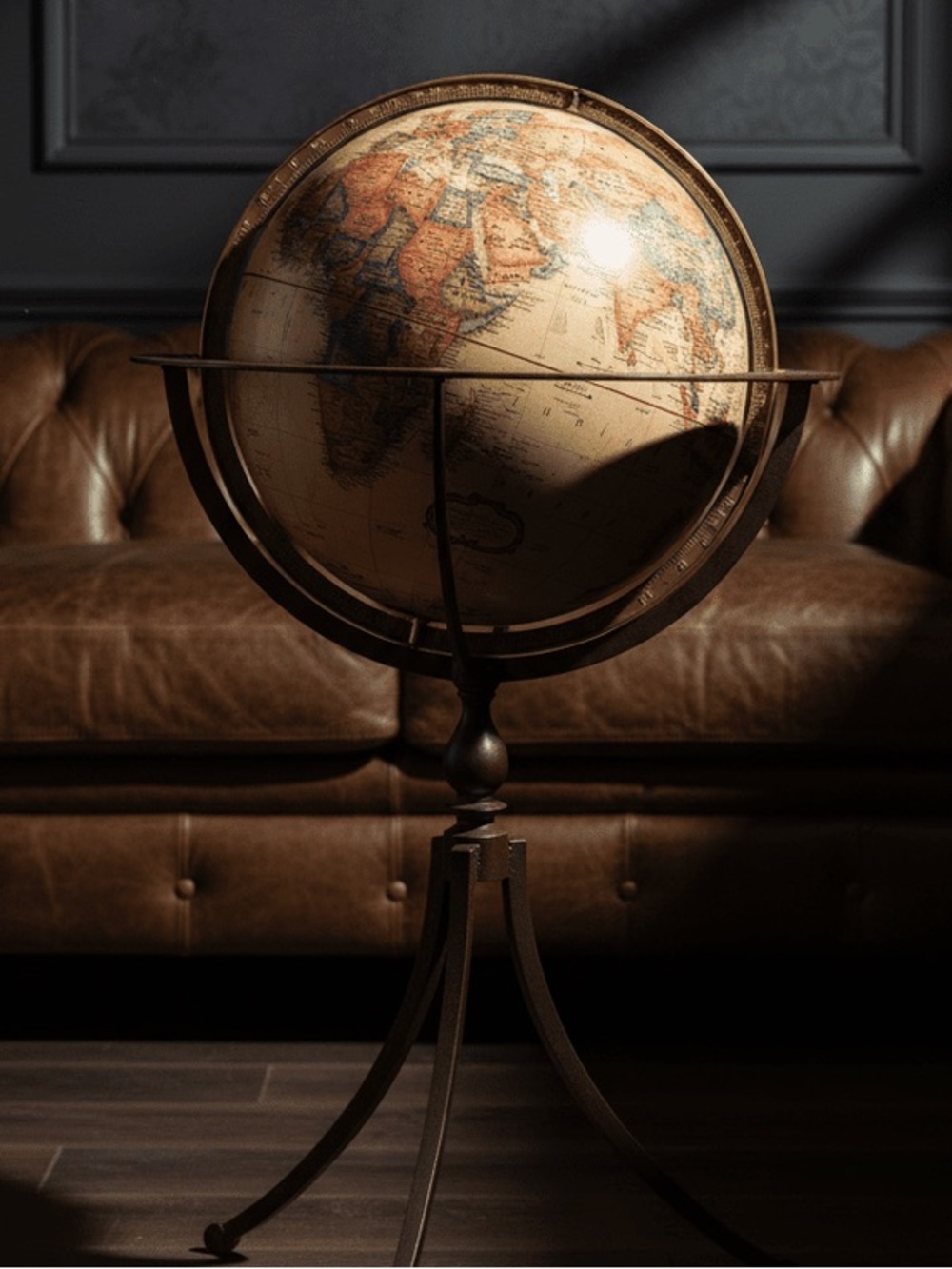 Replogle Marin 16-Inch Antique Ocean Raised Relief Floor Globe